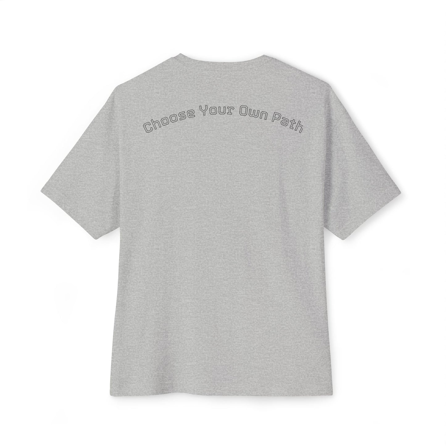 Unisex Oversized Boxy Tee with Graphic Print - Choose Your Own Path, Casual Fashion, Streetwear, Gift for Him/Her/Teen