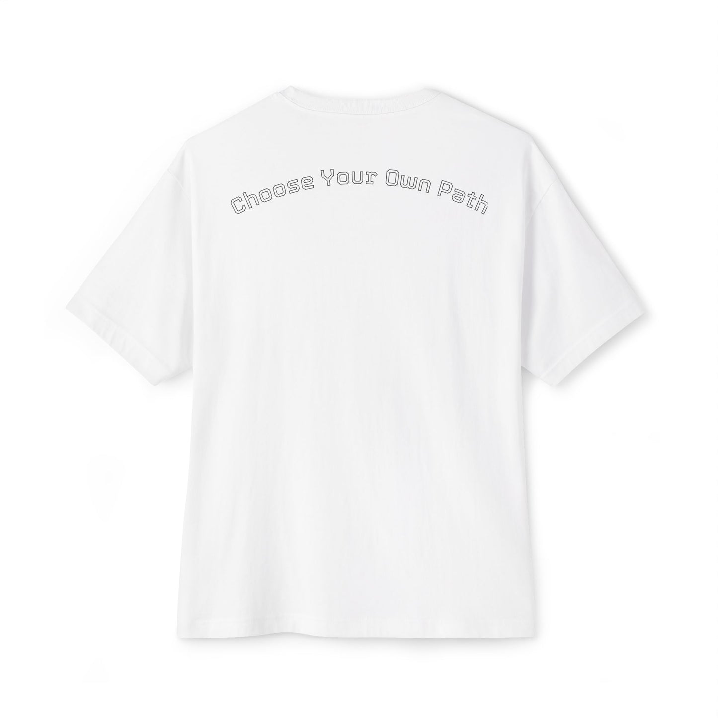 Unisex Oversized Boxy Tee with Graphic Print - Choose Your Own Path, Casual Fashion, Streetwear, Gift for Him/Her/Teen