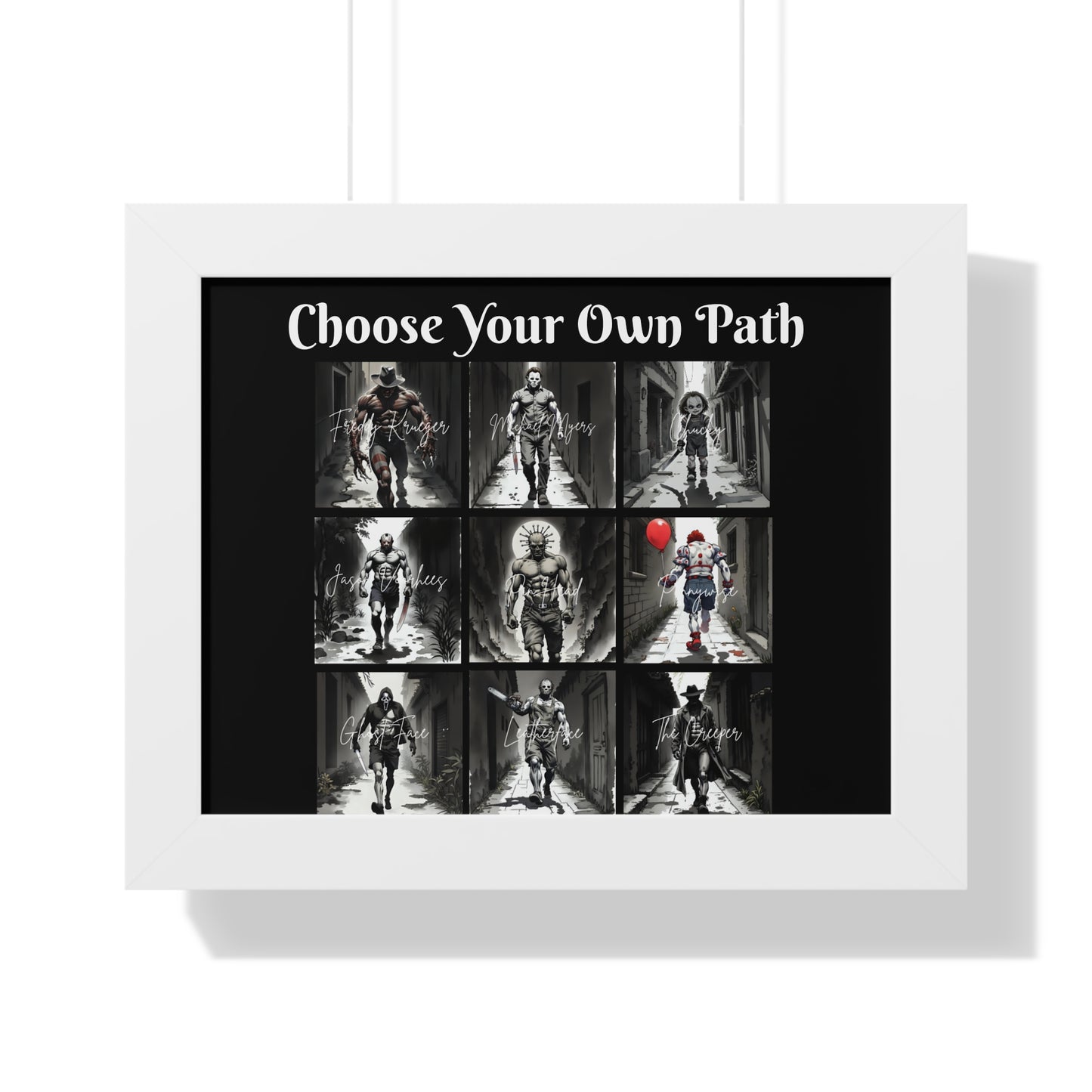 Framed Motivational Wall Art | Choose Your Own Path Poster | Home Décor, Gift for Students, Inspirational Decor, Unique Art Print