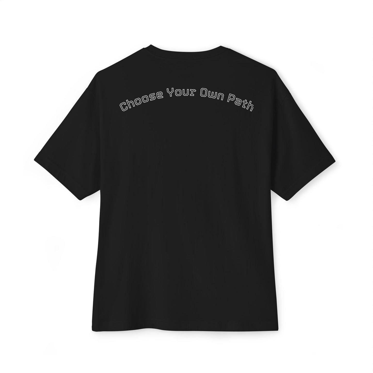 Unisex Oversized Boxy Tee with Graphic Print - Choose Your Own Path, Casual Fashion, Streetwear, Gift for Him/Her/Teen