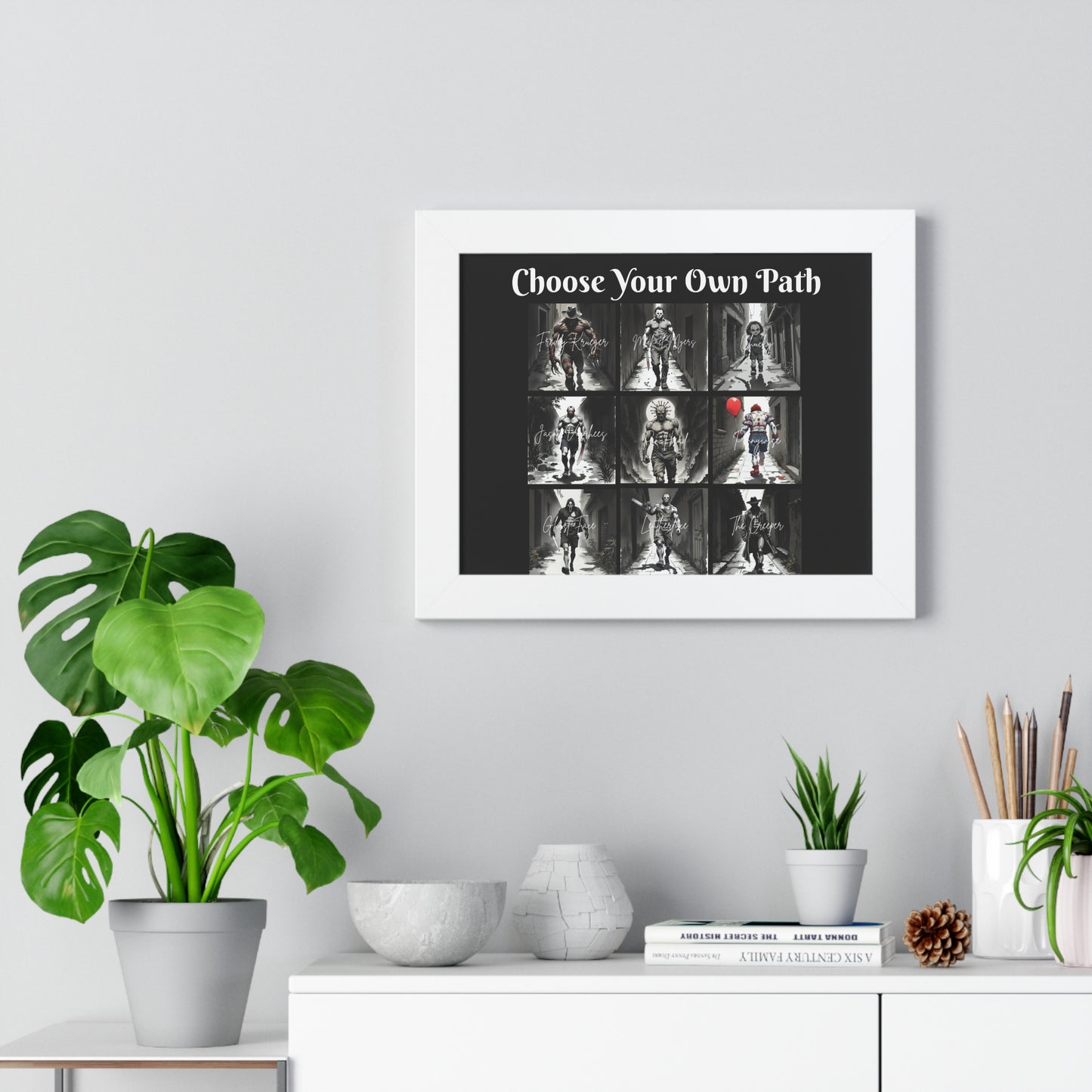 Framed Motivational Wall Art | Choose Your Own Path Poster | Home Décor, Gift for Students, Inspirational Decor, Unique Art Print